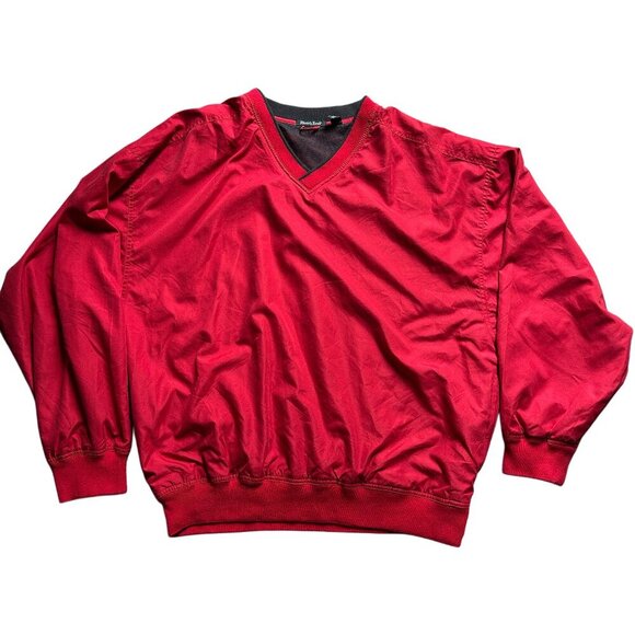 River's End Red Mesh Lined Microfiber Golf Pullover Windshirt Size 3XL - Picture 1 of 8